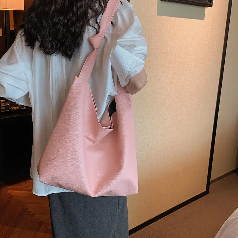 Parker Bear PU Shoulder Bag Regular Unisex Pink/Khaki/Blue/Black-3