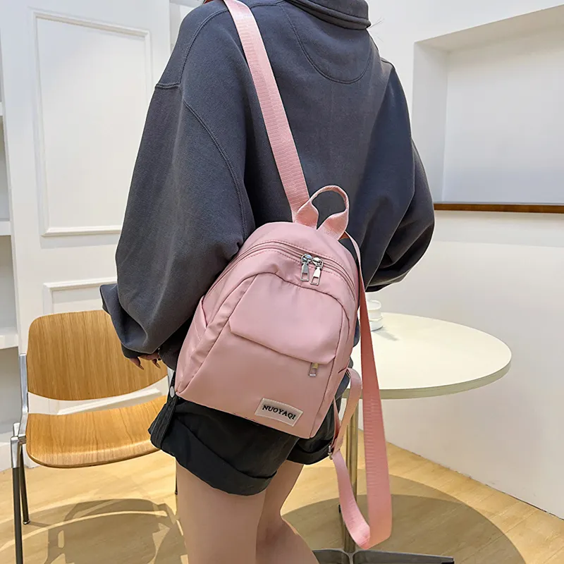 Parker Bear Canvas Carry Backpack Regular Unisex Black/White/Ecru/Pink/Blue/Burgundy-28