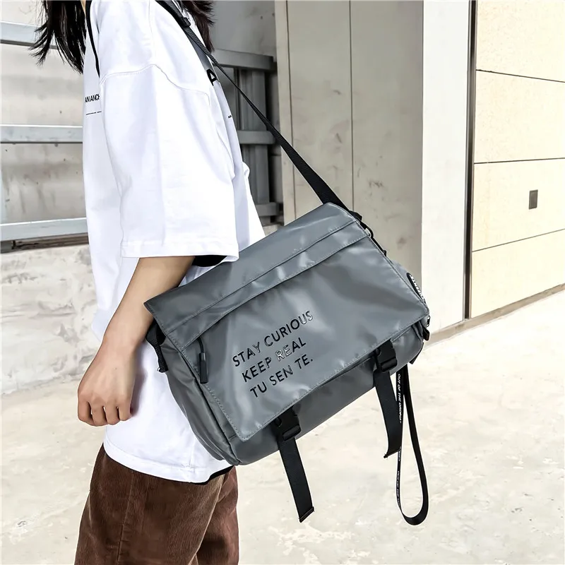 MingLu Oxford Shoulder Bag Crossbody Bag Solid Color Versatile Fashion For College Students All Unisex-11