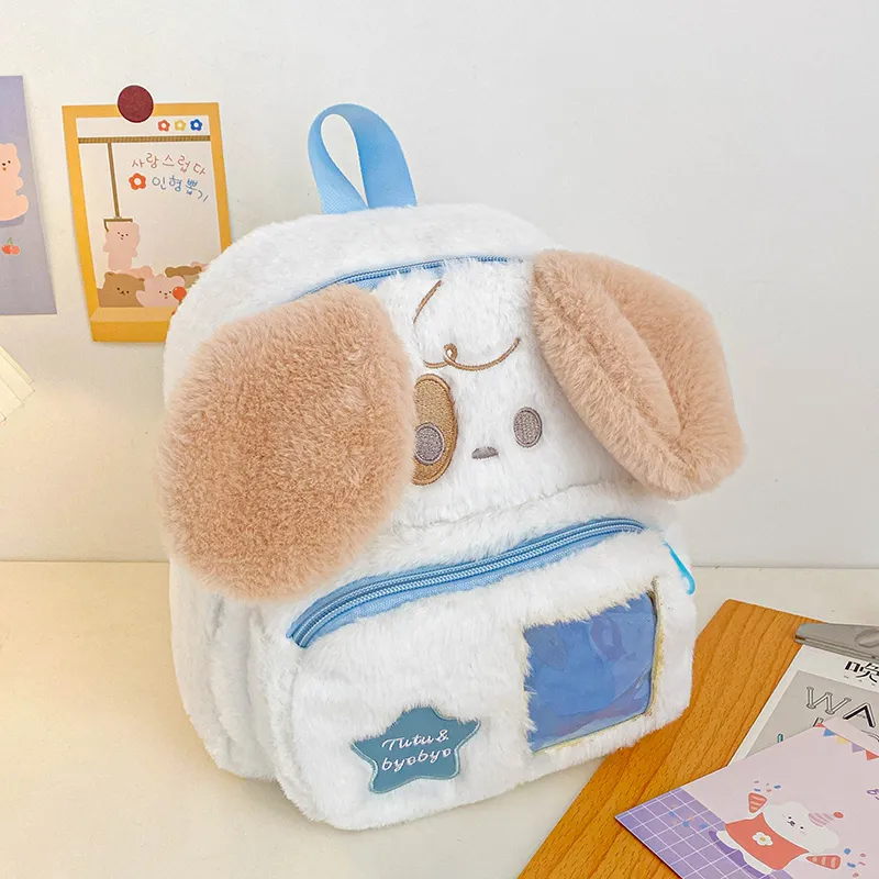 Parker Bear Plush Backpack Regular Women's Pink/Blue-11
