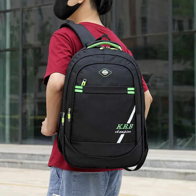MingLu Oxford Backpack Regular Unisex Black-6
