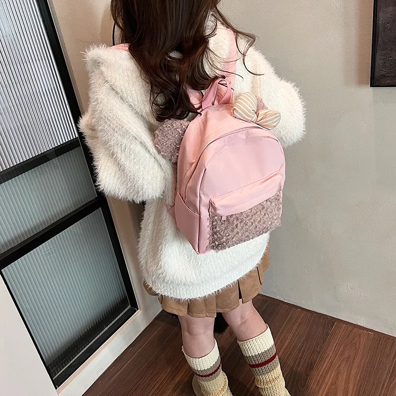 Parker Bear Nylon Backpack Women's Cherry Blossom Pink-2