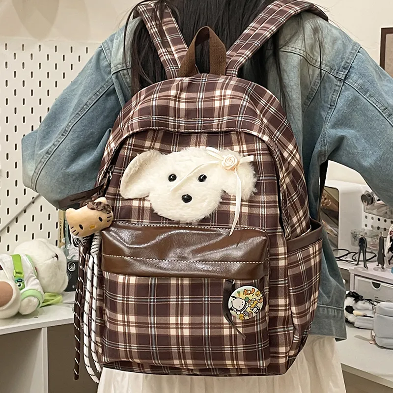Parker Bear Nylon Backpack Unisex Multicolor-8