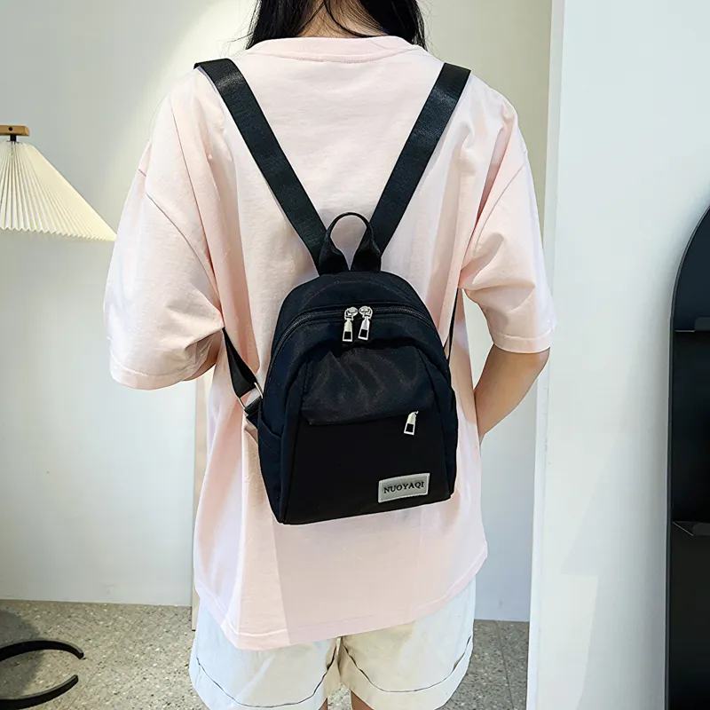 Parker Bear Canvas Carry Backpack Regular Unisex Black/White/Ecru/Pink/Blue/Burgundy-2
