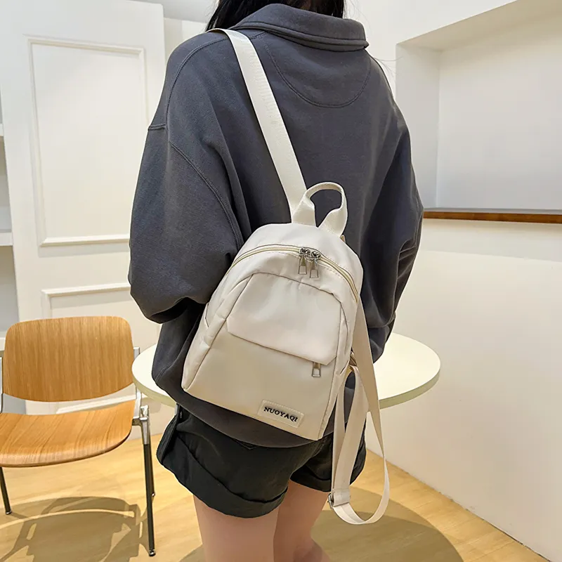 Parker Bear Canvas Carry Backpack Regular Unisex Black/White/Ecru/Pink/Blue/Burgundy-16