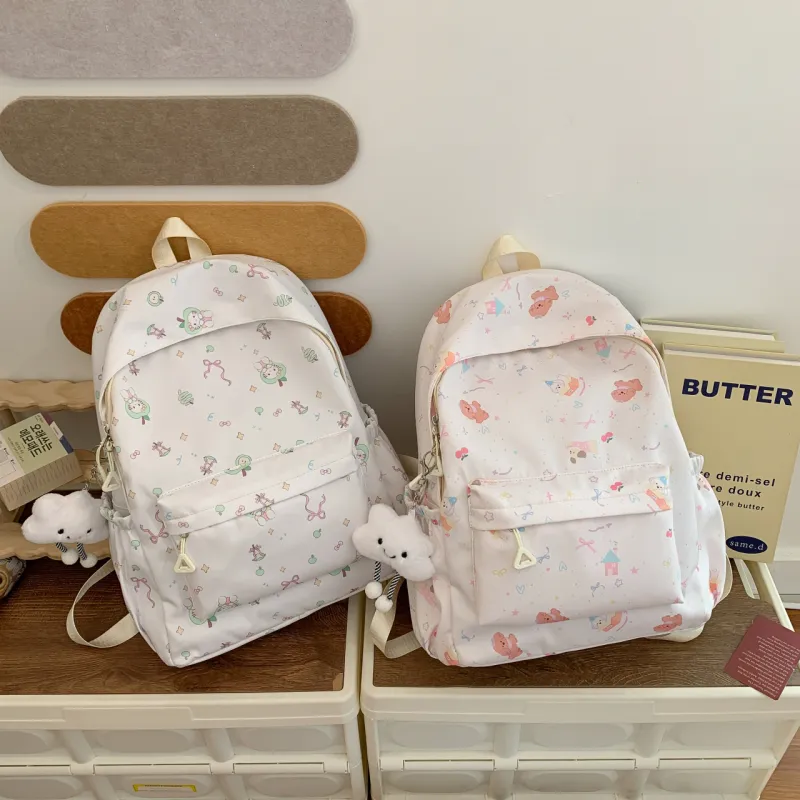 Parker Bear Composite Cloth Backpack Women's Multicolor-2