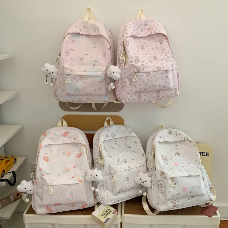 Parker Bear Composite Cloth Backpack Women's Multicolor-3