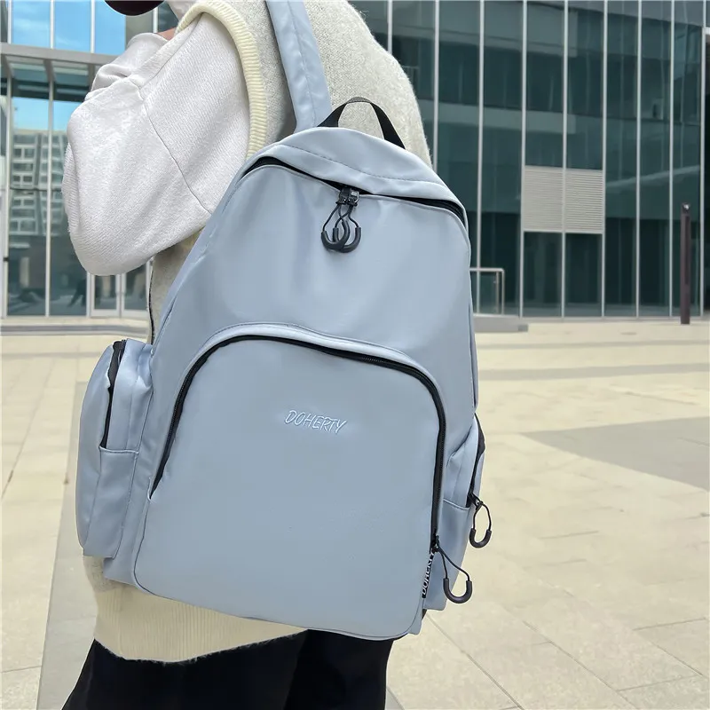 Parker Bear Nylon Solid Color Minimalist Style Fashion Suitable For High School University And All Couples Unisex-14