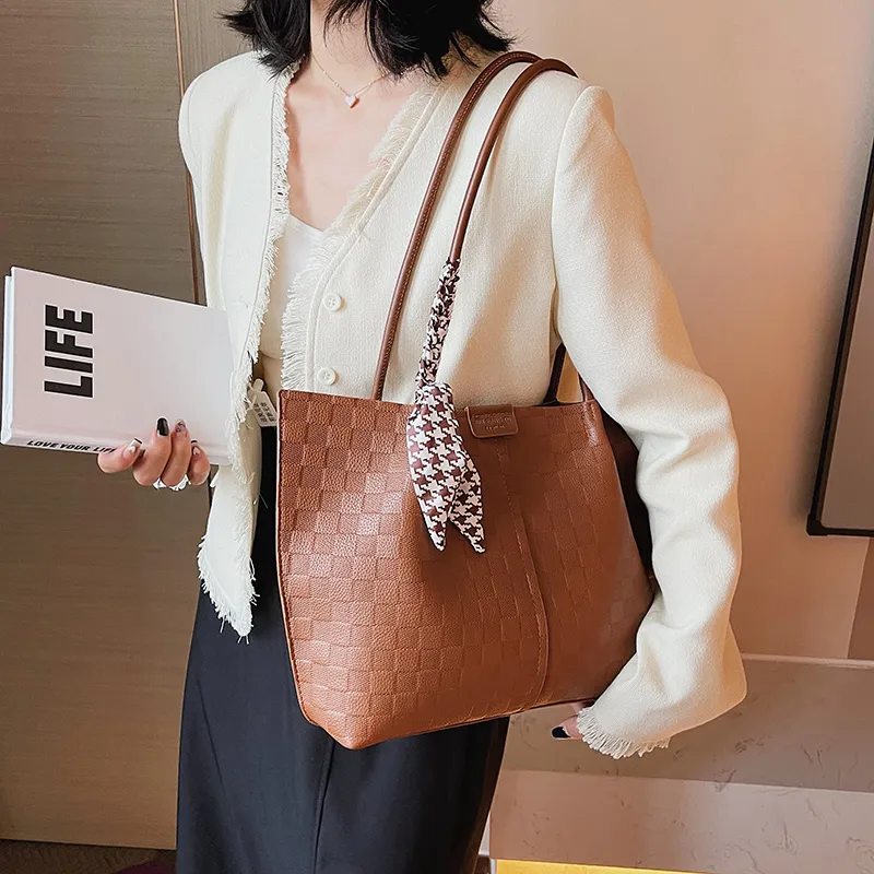 MingLu PU Shoulder Bag Regular Women's Khaki/Brown/Ecru/Black-21