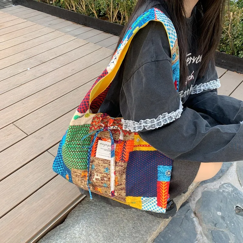Parker Bear Canvas Shoulder Bag Women's Multicolor-14
