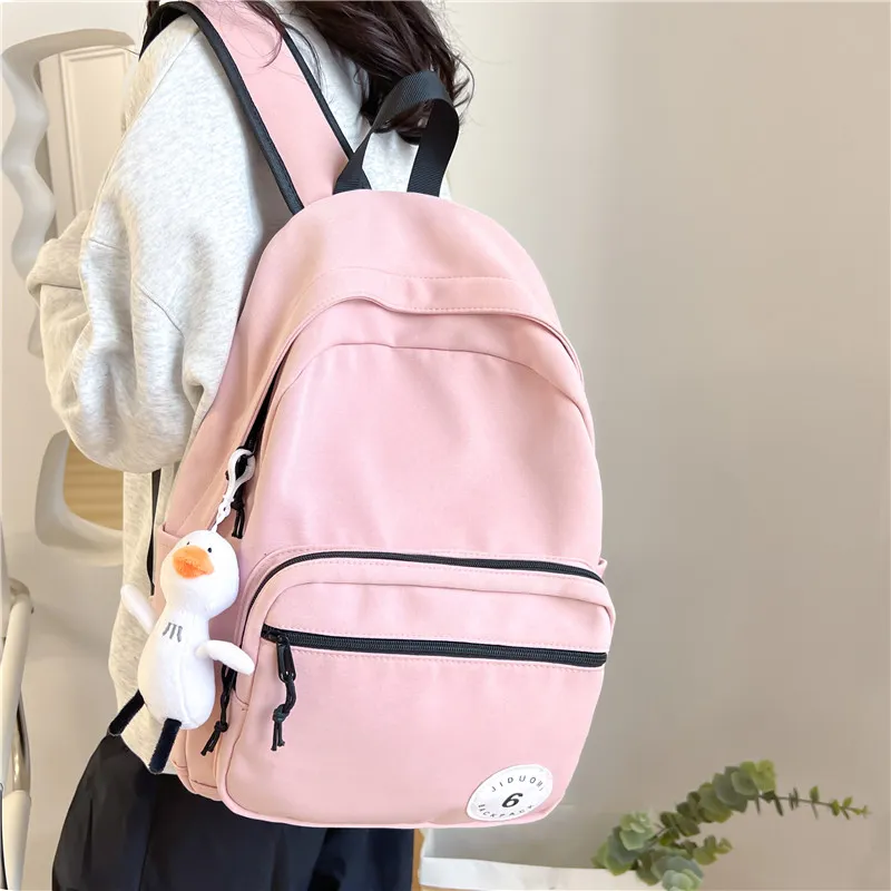 Parker Bear Composite Fabric Elementary Middle And High School Students All Regular Unisex Pink/Beige/Black-3