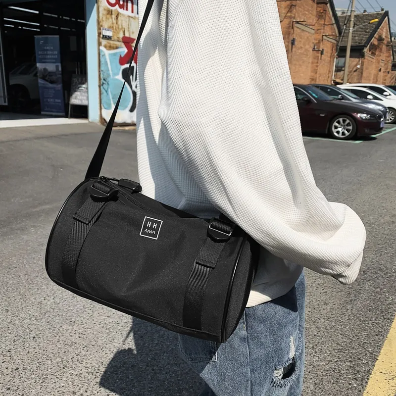 Parker Bear Nylon Travel Bag Cell Phone Pouch Coin Purse Handbag Crossbody Bag Regular Unisex Black/White/Gray/Blue-2