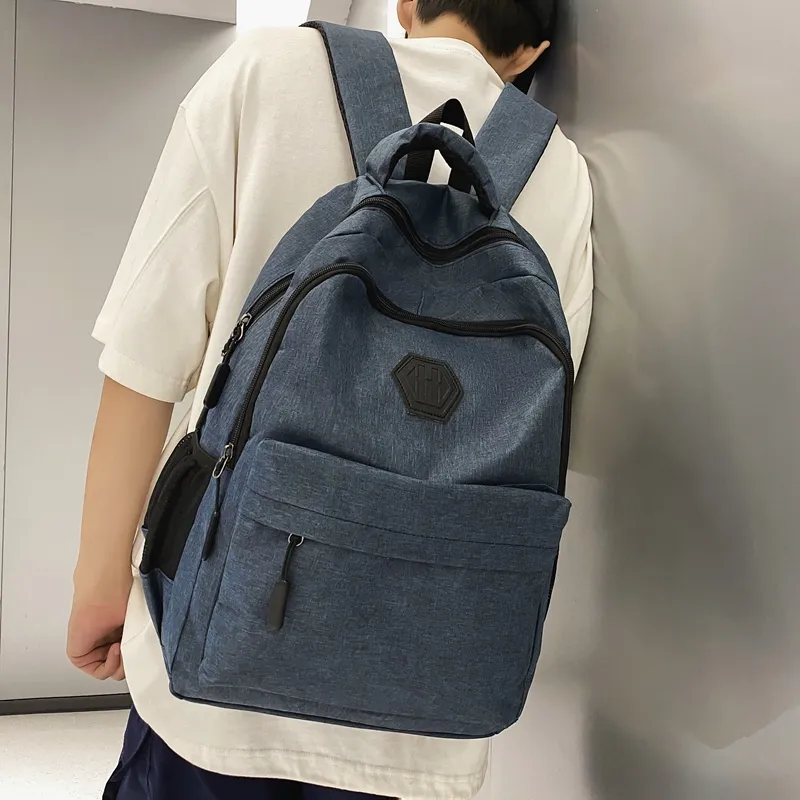 MingLu Nylon Backpack Regular Men's Black/Gray/Red/Blue-16