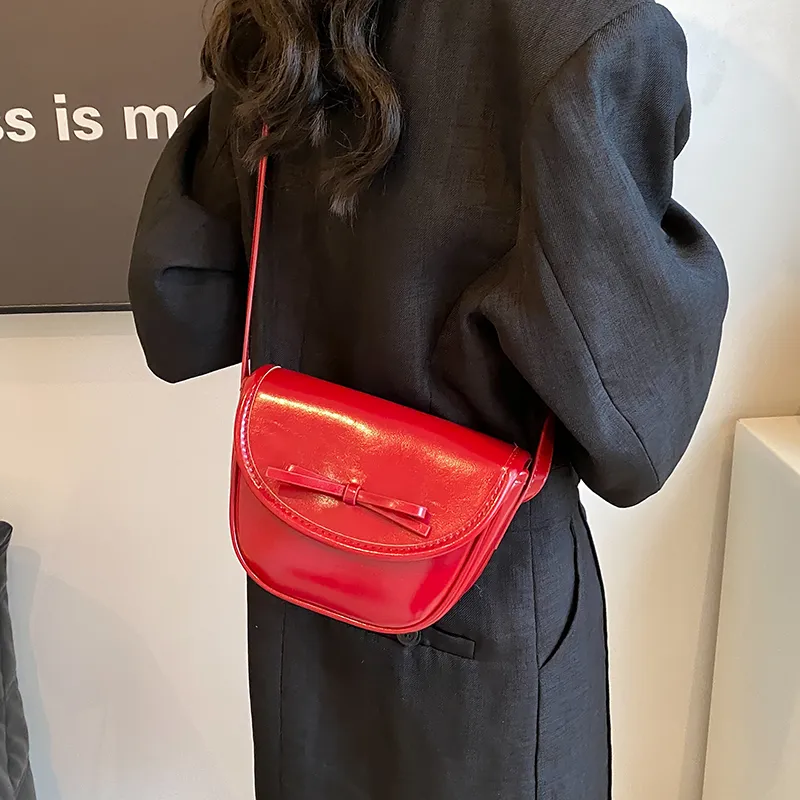 MingLu PU Crossbody Bag Red/Silver/Black-13