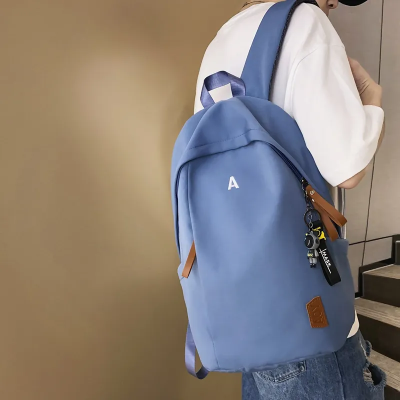 Parker Bear Nylon Backpack Unisex Black/White/Khaki/Blue-12