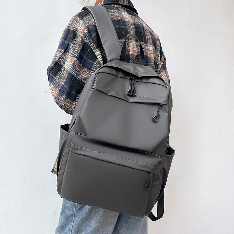 MingLu Oxford Backpack Regular Unisex Gray/Black-9