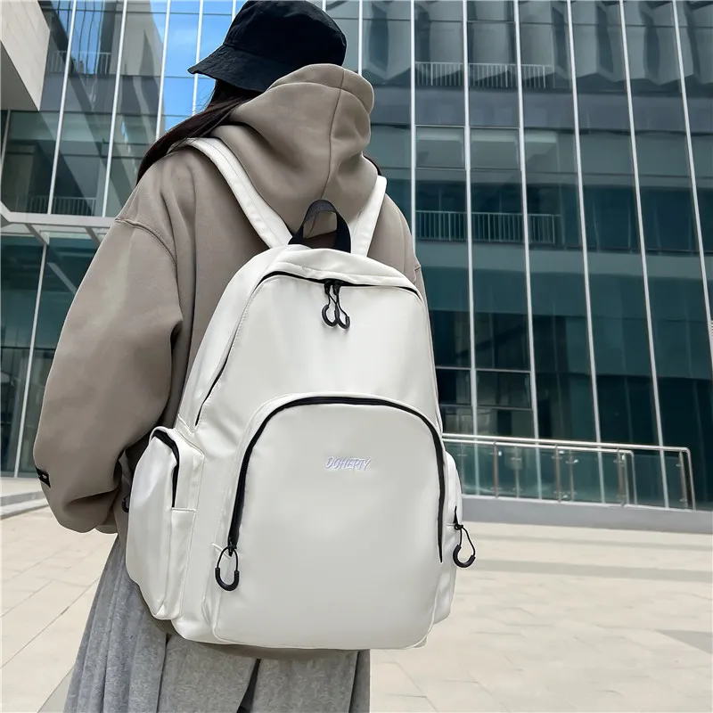 Parker Bear Nylon Solid Color Minimalist Style Fashion Suitable For High School University And All Couples Unisex-1
