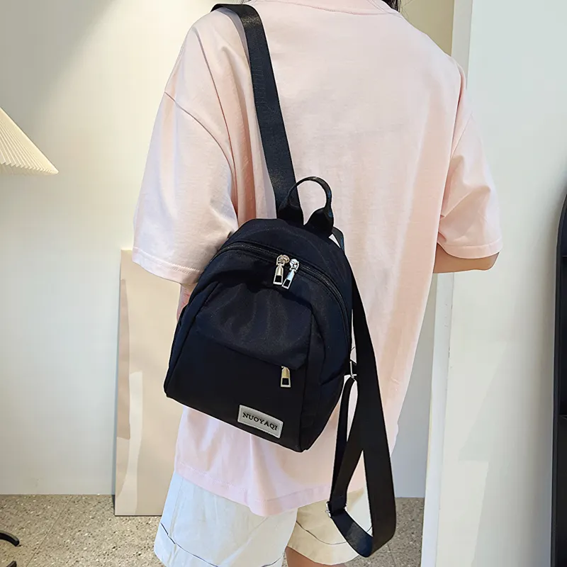 Parker Bear Canvas Carry Backpack Regular Unisex Black/White/Ecru/Pink/Blue/Burgundy-4