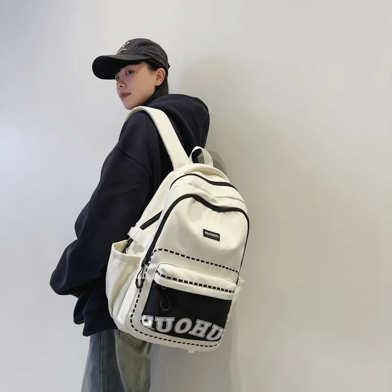 Parker Bear Nylon Backpack Unisex Multicolor-2