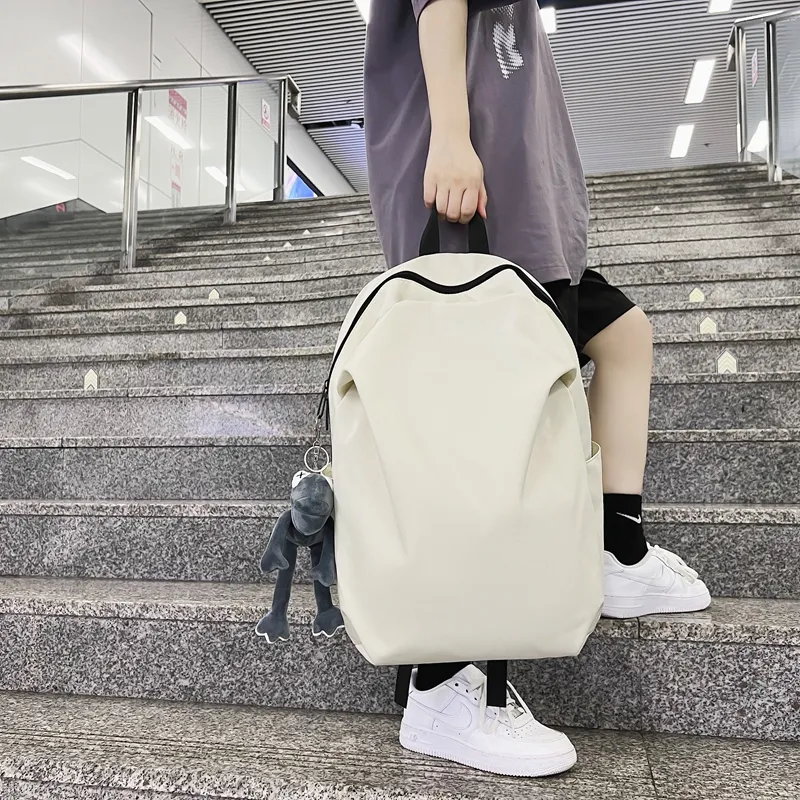 Parker Bear Nylon Backpack Regular Unisex Black/White/Gray/Orange-9