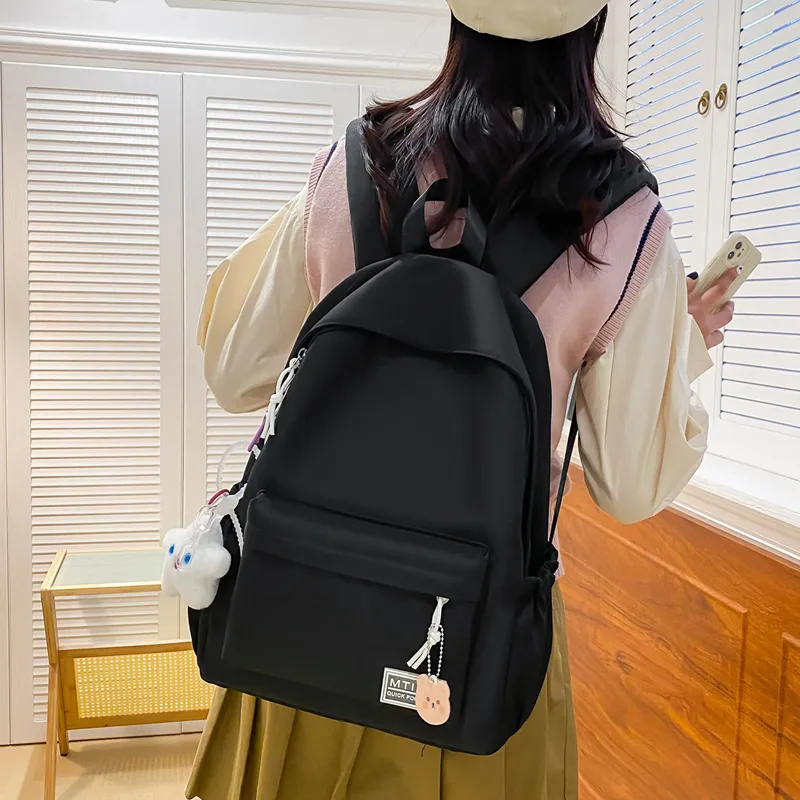 Parker Bear Nylon Backpack Regular Unisex Orange/White/Neon Green/Light Yellow/Black/Blue-2