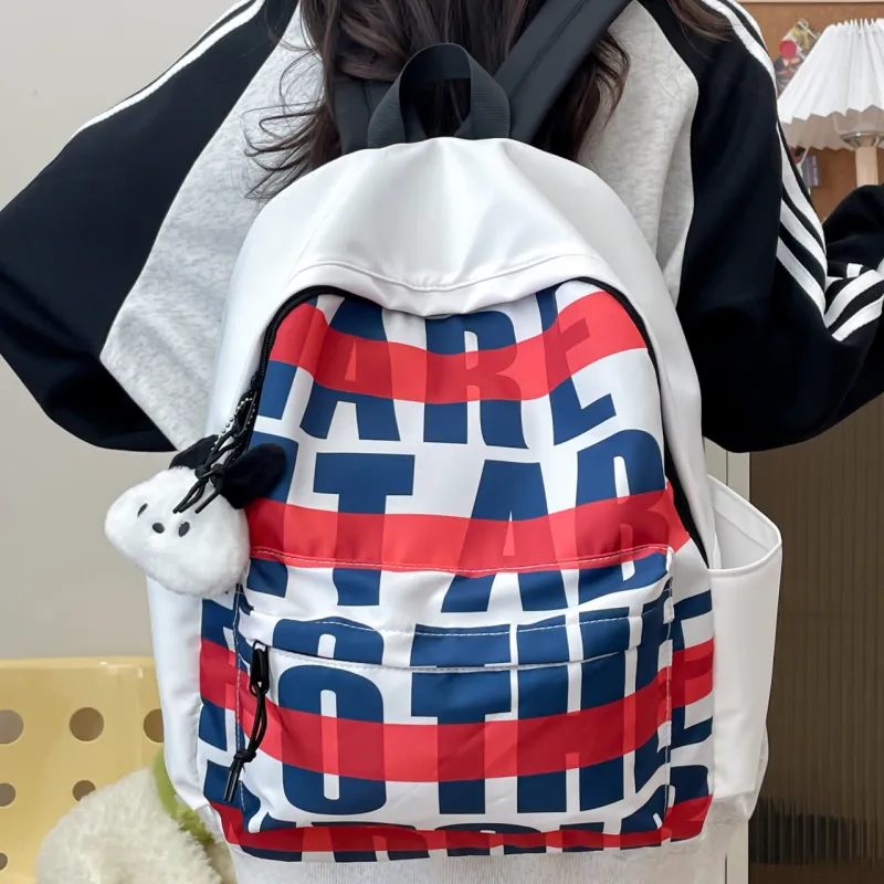 Parker Bear Nylon Backpack Unisex Multicolor-4
