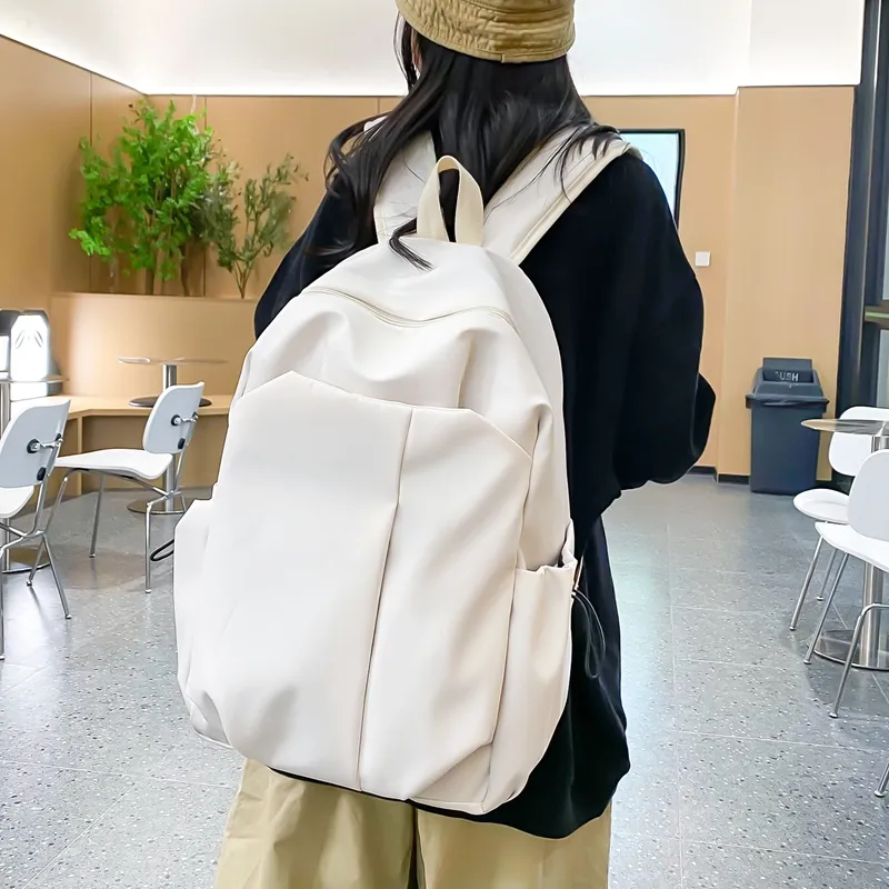 Parker Bear Nylon Backpack Regular Unisex White/Black/Gray/Red-5