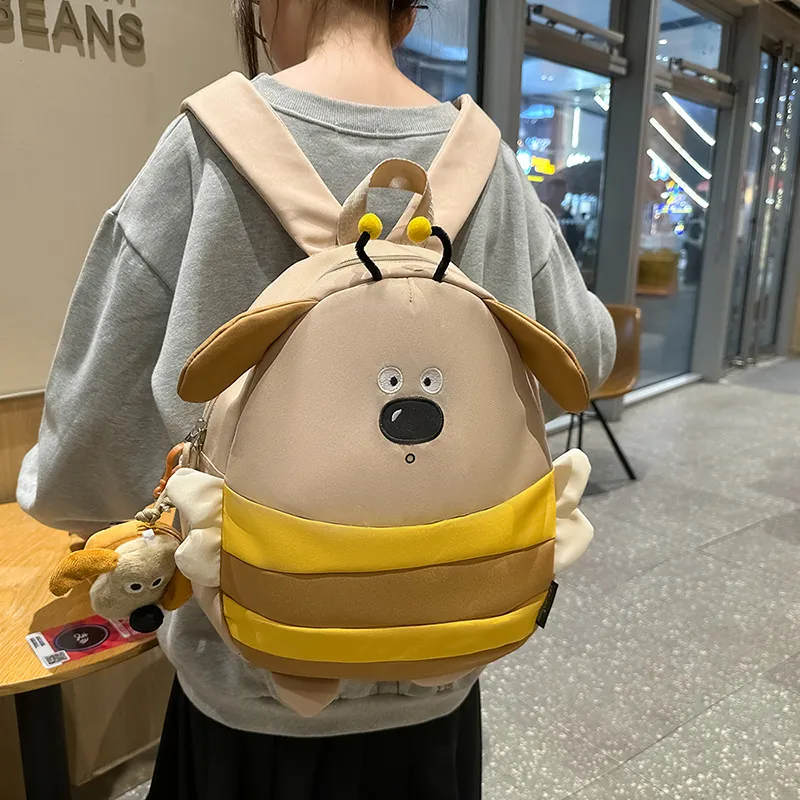 Parker Bear Nylon Backpack Regular Unisex White/Khaki-5
