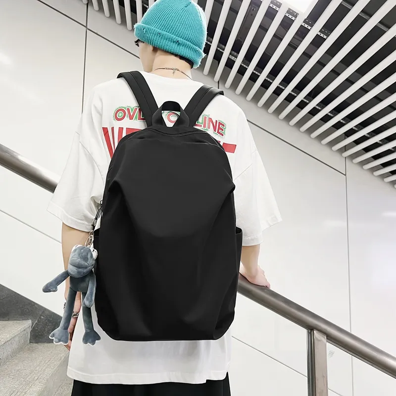 Parker Bear Nylon Backpack Regular Unisex Black/White/Gray/Orange-5