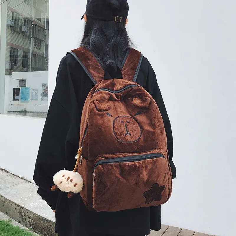 Parker Bear Plush Backpack Unisex Multicolor-16