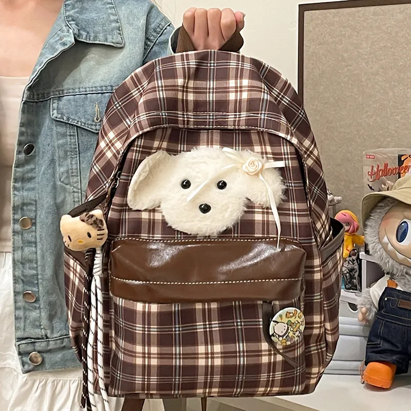 Parker Bear Nylon Backpack Unisex Multicolor-5