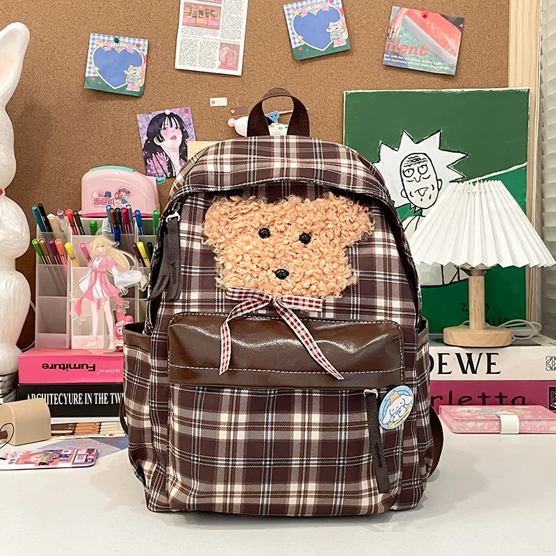 Parker Bear Nylon Backpack Unisex Multicolor-13