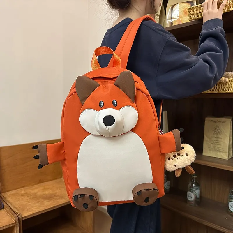 Parker Bear Nylon Backpack Unisex Multicolor-4