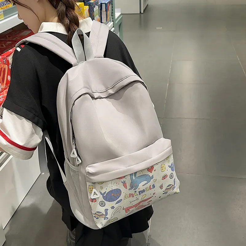 Parker Bear Nylon With Mesh Backpack Women's Multicolor-11