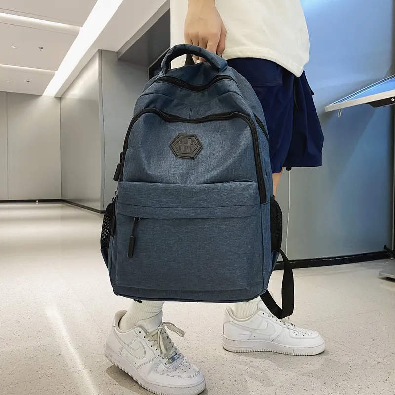 MingLu Nylon Backpack Regular Men's Black/Gray/Red/Blue-15