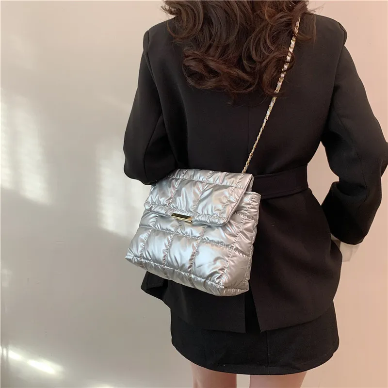 MingLu Oxford Backpack Shoulder Bags Unisex Black/Silver/Gold-14