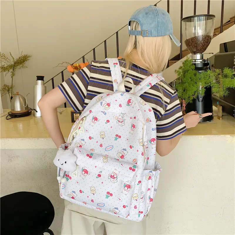 Parker Bear Oxford Backpack Unisex Multicolor-4