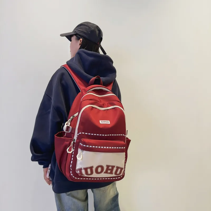 Parker Bear Nylon Backpack Unisex Multicolor-15