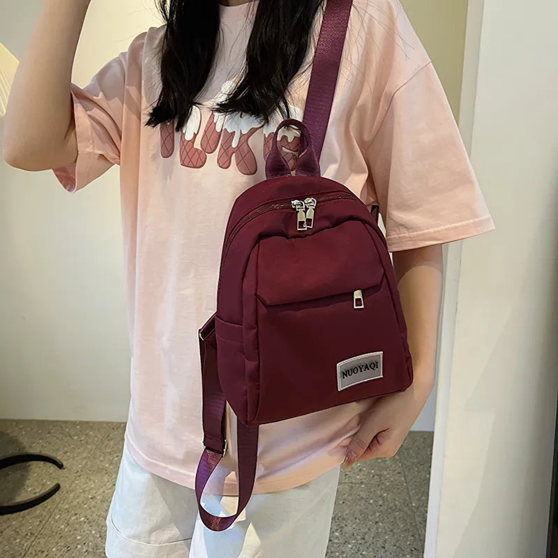 Parker Bear Canvas Carry Backpack Regular Unisex Black/White/Ecru/Pink/Blue/Burgundy-38
