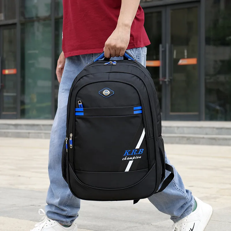 MingLu Oxford Backpack Regular Unisex Black-4