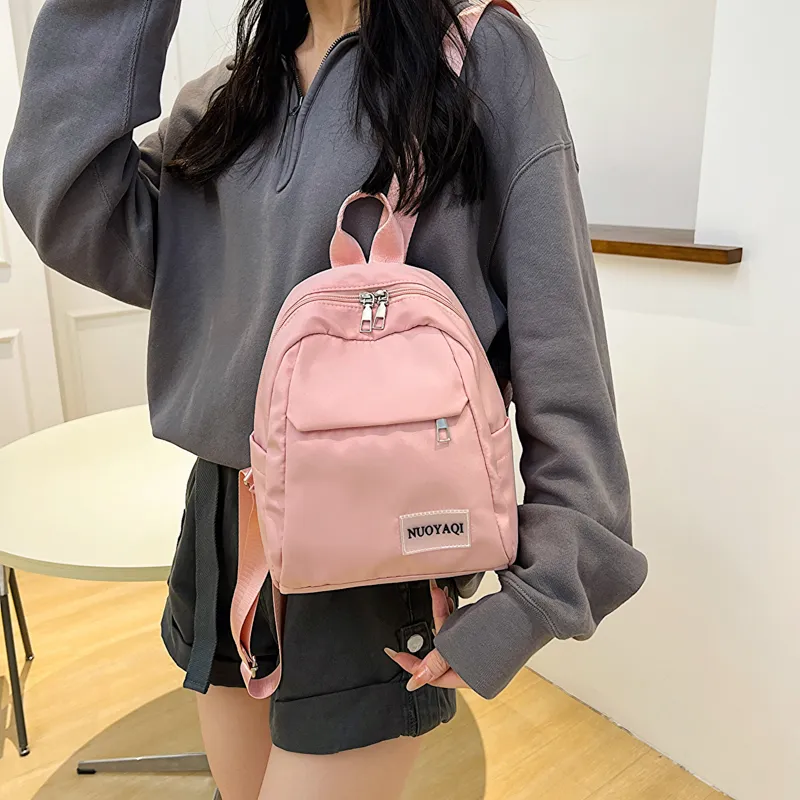 Parker Bear Canvas Carry Backpack Regular Unisex Black/White/Ecru/Pink/Blue/Burgundy-22