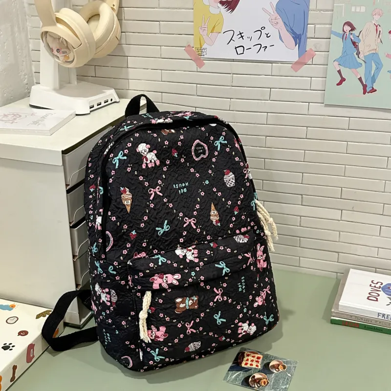 Parker Bear Nylon Backpack Regular Women's Multicolor-21
