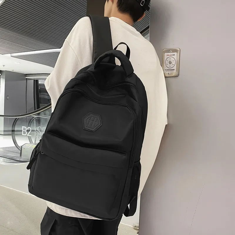 MingLu Nylon Backpack Regular Men's Black/Gray/Red/Blue-2