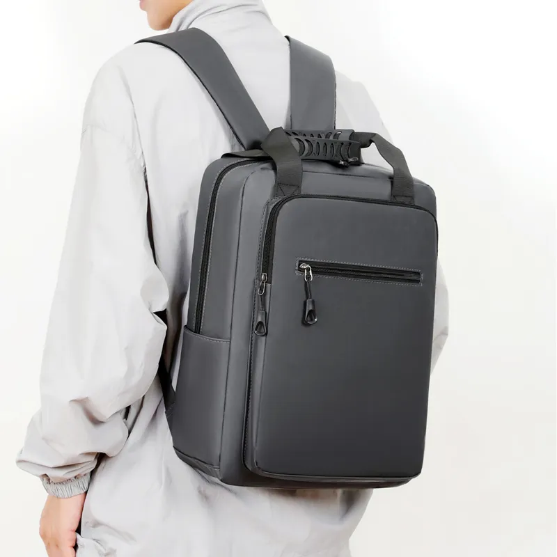 MingLu Membrana Dermalis Backpack Regular Unisex Gray/Black-2
