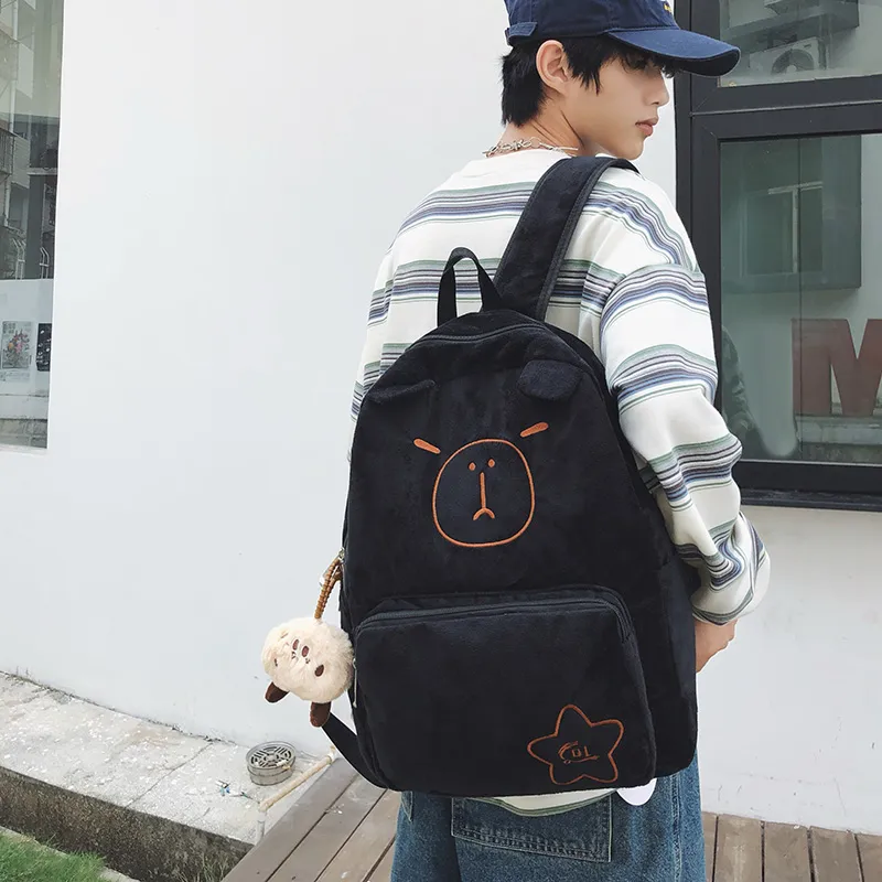 Parker Bear Plush Backpack Unisex Multicolor-6
