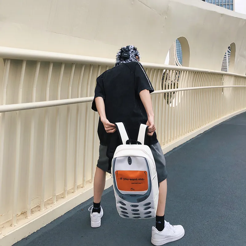 Parker Bear PU Backpack Unisex Black/White-4
