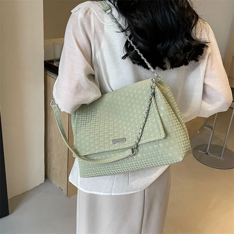 MingLu Pu Handbag, Shoulder Bag Women's Green/Black/Ecru/Pink-1