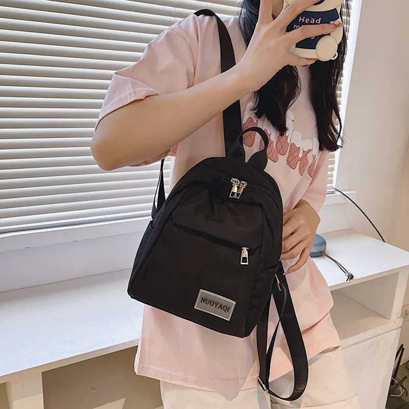 Parker Bear Canvas Carry Backpack Regular Unisex Black/White/Ecru/Pink/Blue/Burgundy-3