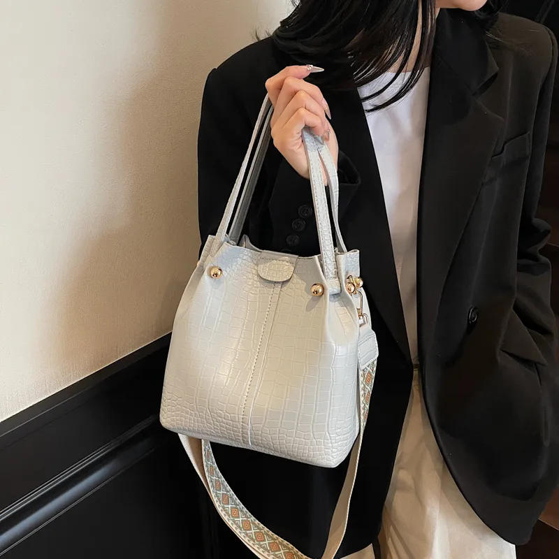 MingLu PU Bucket Bag, One Shoulder Handbag Women's Multicolor-17