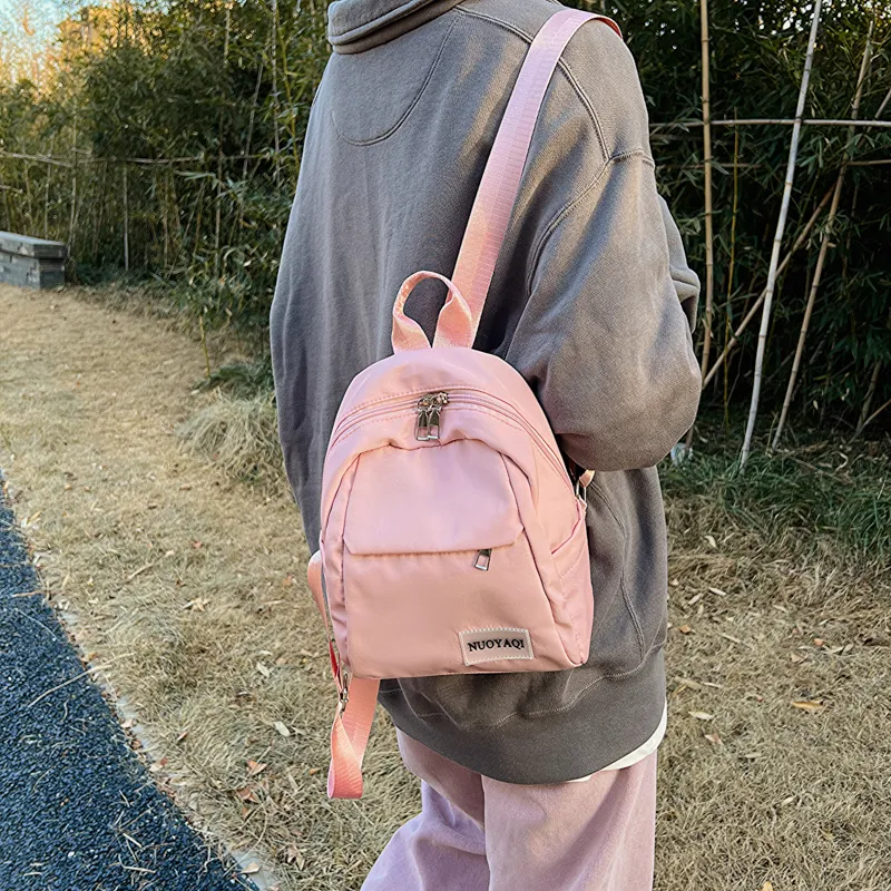 Parker Bear Canvas Carry Backpack Regular Unisex Black/White/Ecru/Pink/Blue/Burgundy-26